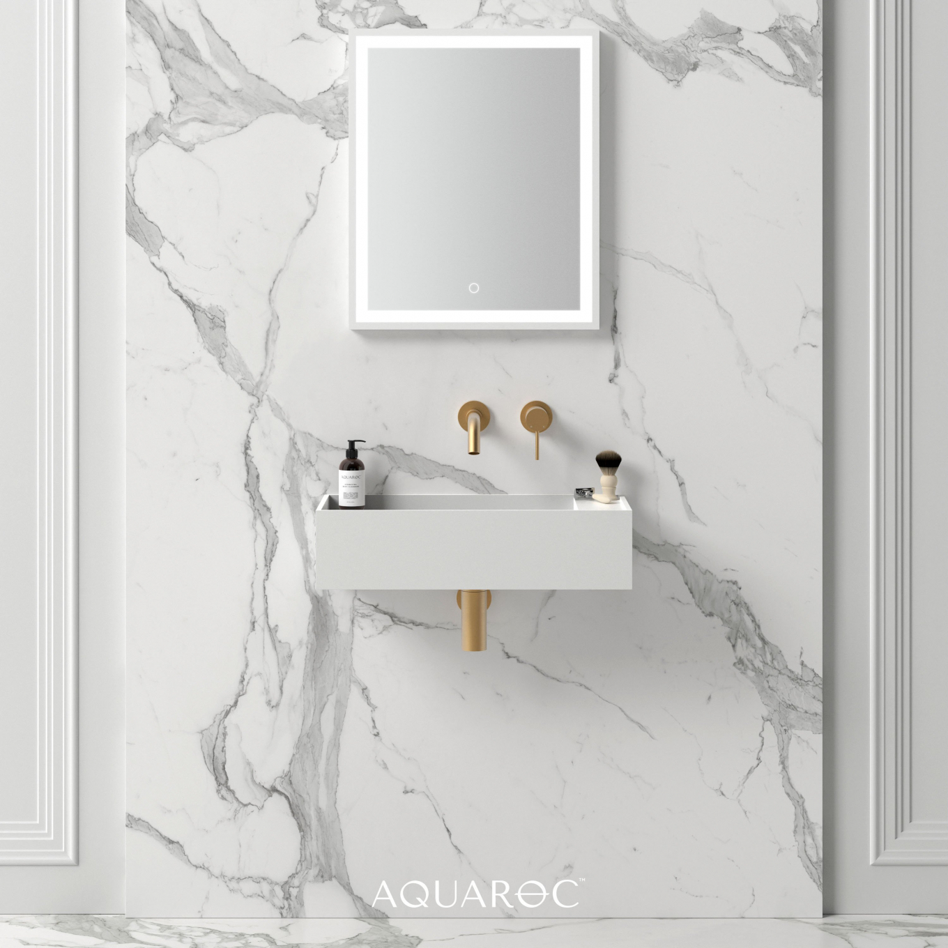 Mode Solid Surface Stone Resin Wall Hung Basin 600