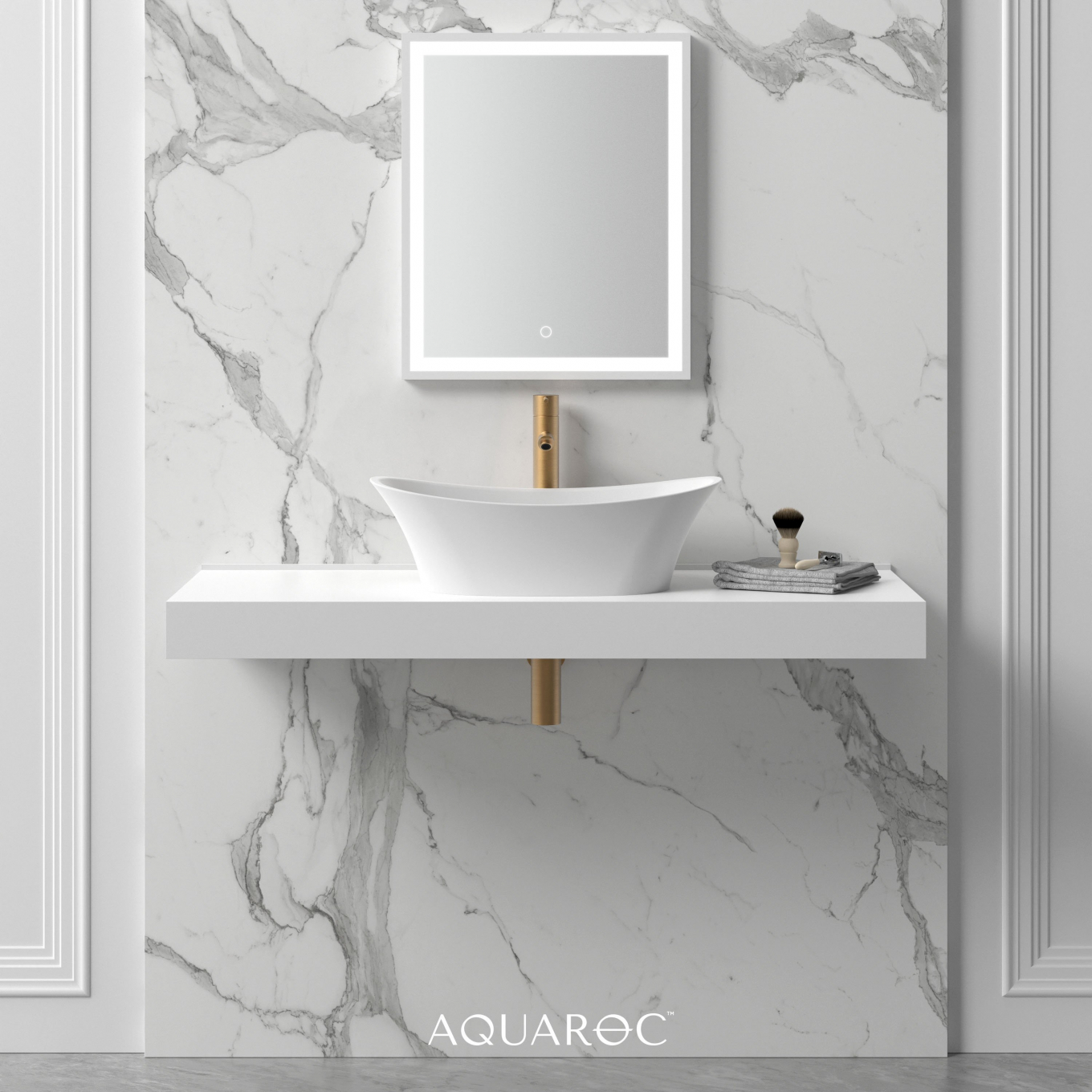 Mayfair Solid Surface Stone Resin Counter Top Basin 580