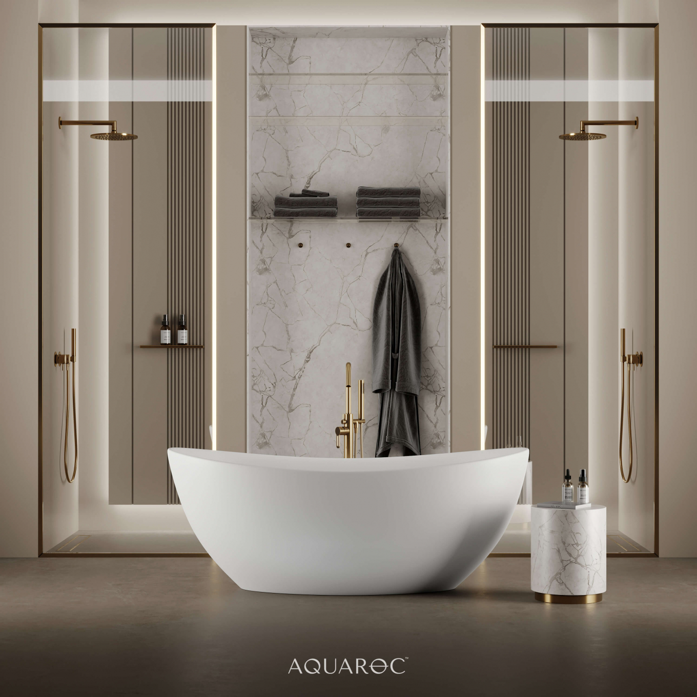 Soller Solid Surface Stone Resin Freestanding Bath 1630