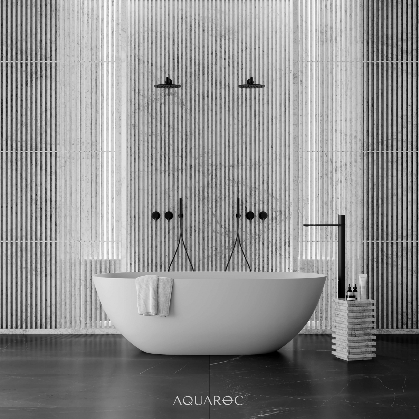 Florence Solid Surface Stone Resin Freestanding Bath 1650