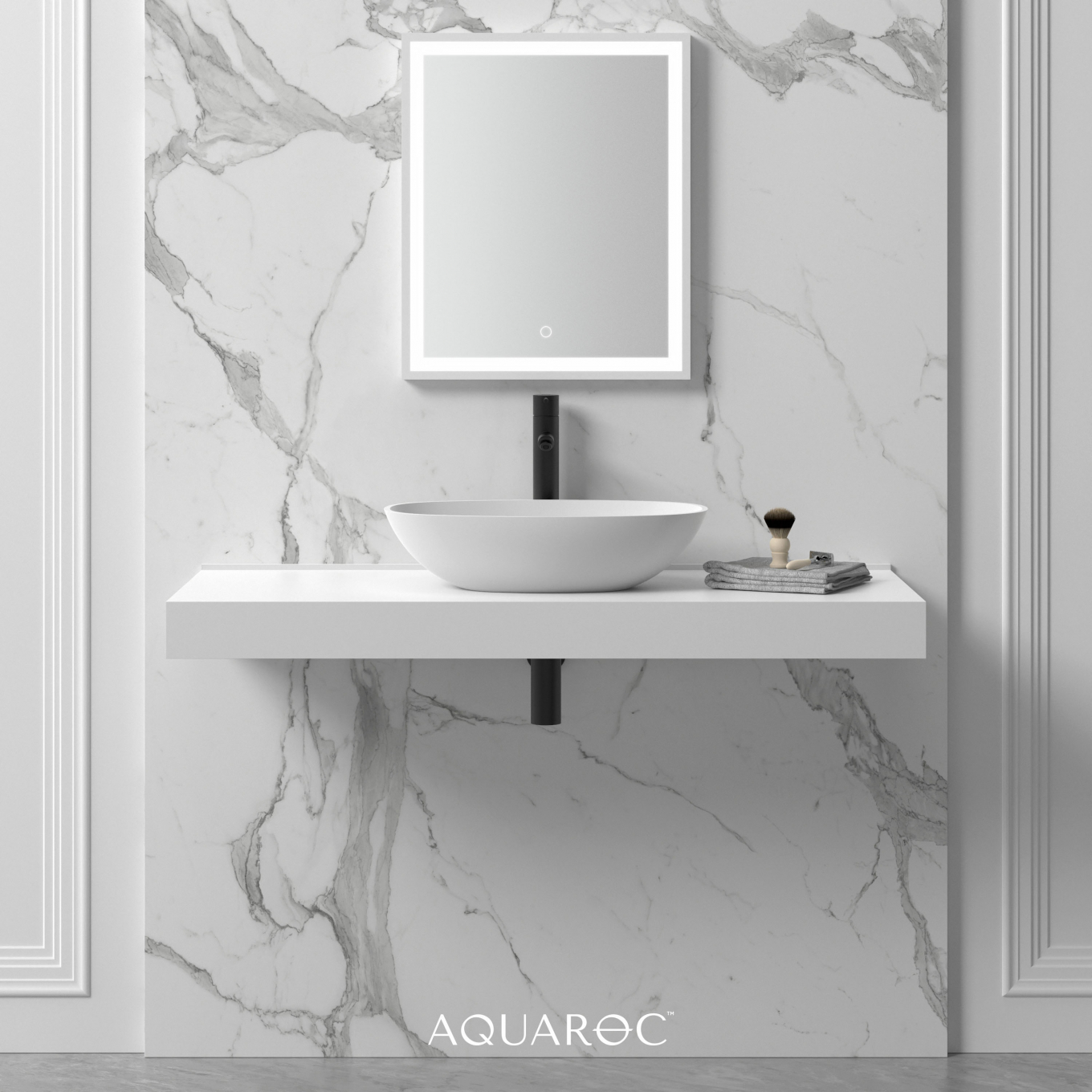 Aria Solid Surface Stone Resin Counter Top Basin 530