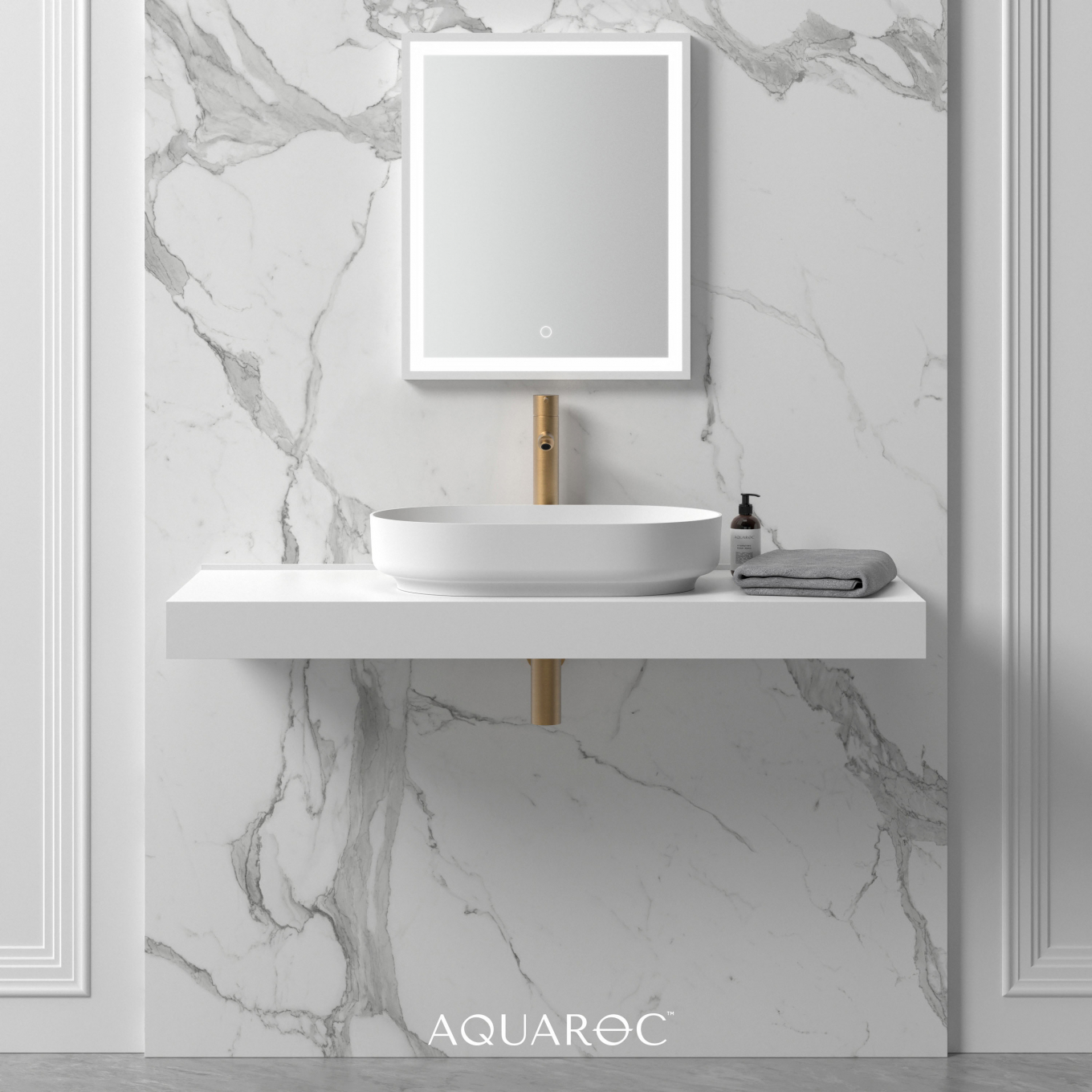 Rivera Solid Surface Stone Resin Counter Top Basin 580