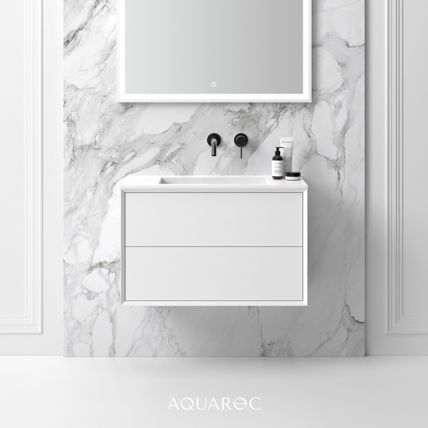 Puro Bathroom Vanity Unit Matte White 800