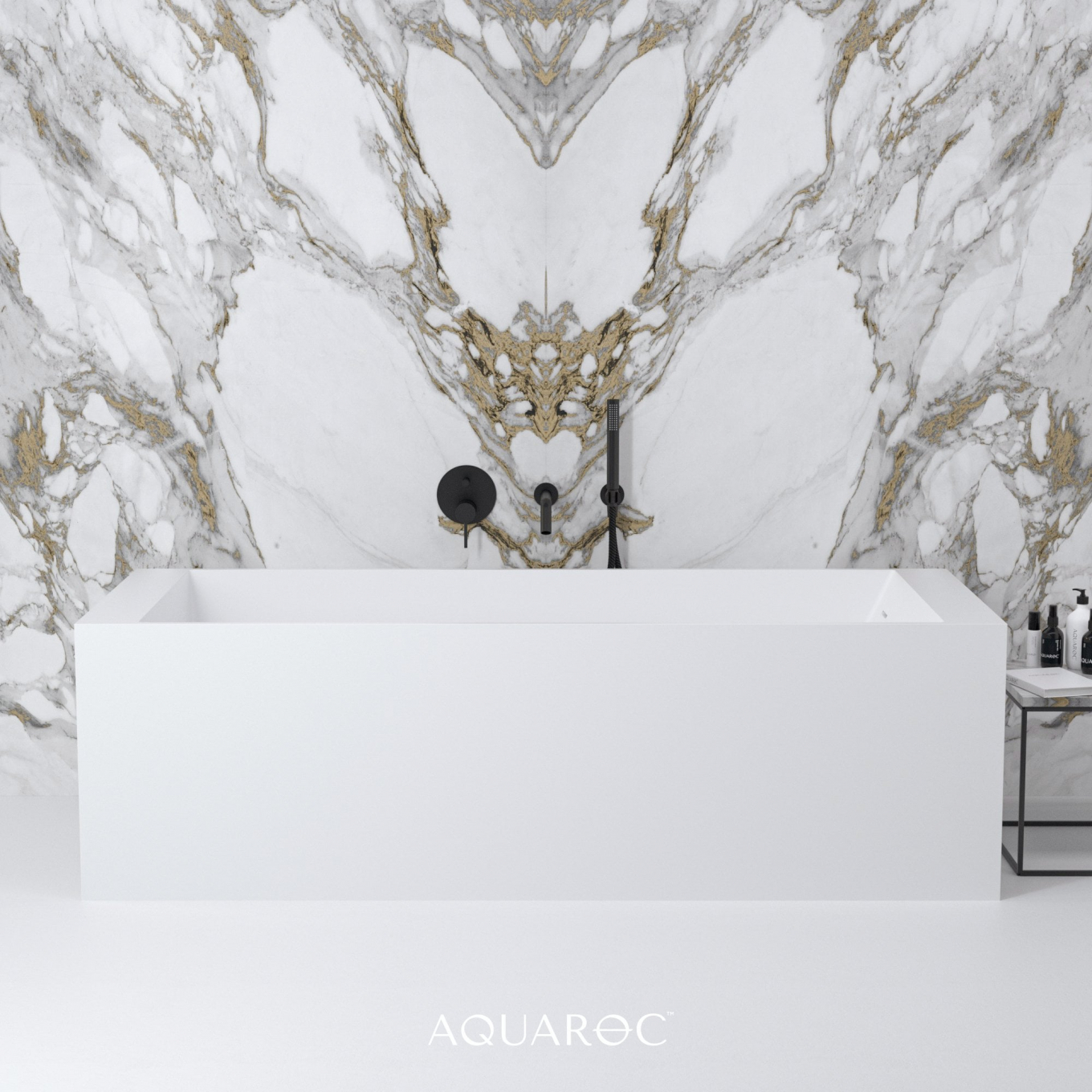 Modena Solid Surface Stone Resin Freestanding Bath 1800