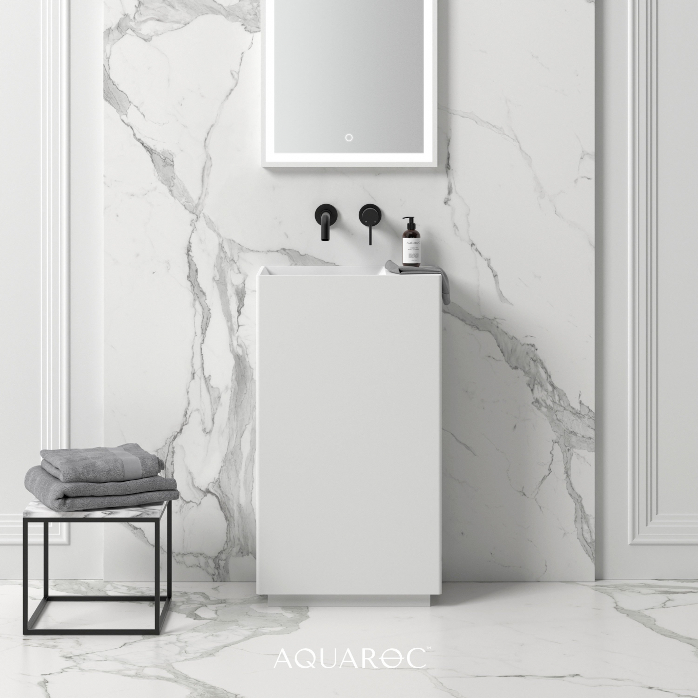 Ethos Solid Surface Stone Resin Freestanding Basin 500