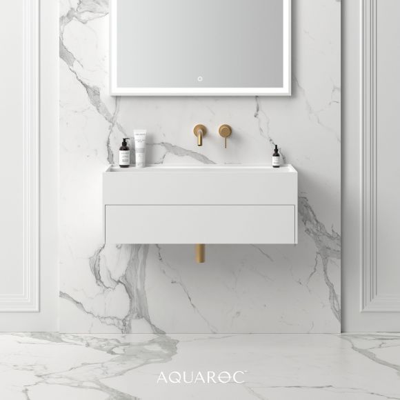 Nero Bathroom Vanity Unit Matte White 900