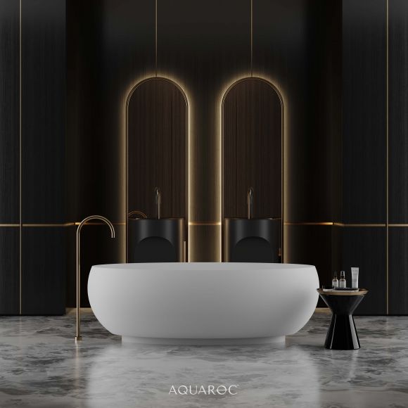 Camellia Solid Surface Stone Resin Freestanding Bath 1700