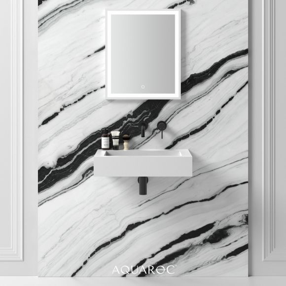 Fiora Solid Surface Stone Resin Wall Hung Basin 600