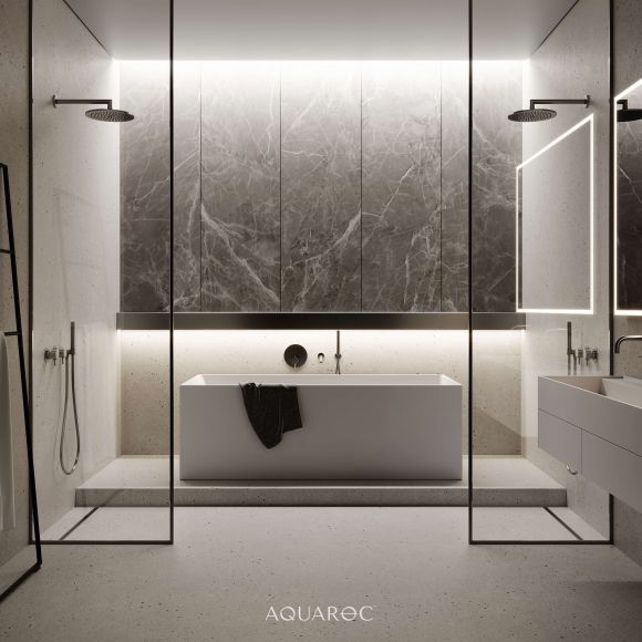 Kudos Solid Surface Stone Resin Freestanding Bath 1700