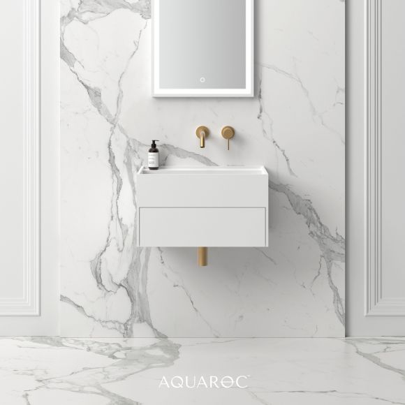 Nero Bathroom Vanity Unit Matte White 600