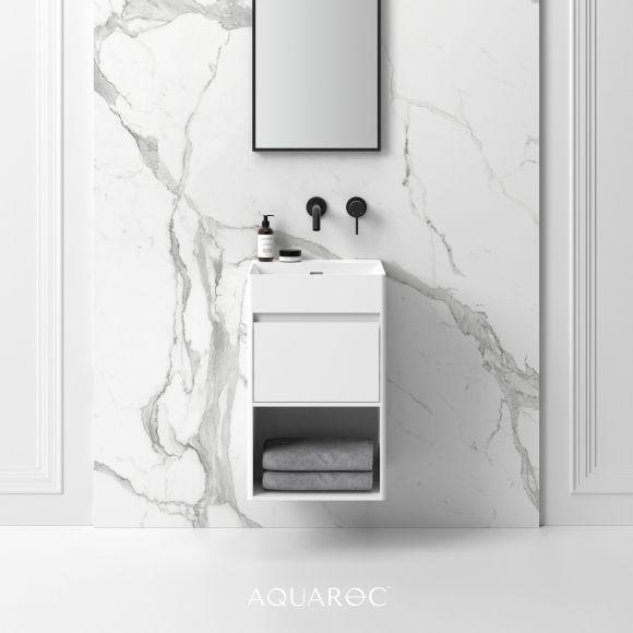 Monza Solid Surface Stone Resin Wall Hung Vanity Unit 400