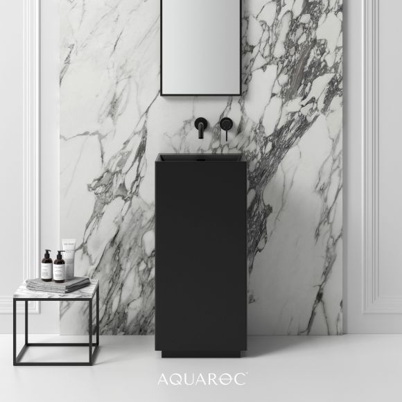 Kudos Solid Surface Stone Resin Freestanding Basin Matte Black 420