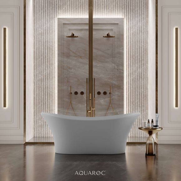 Marquis Solid Surface Stone Resin Freestanding Bath 1750