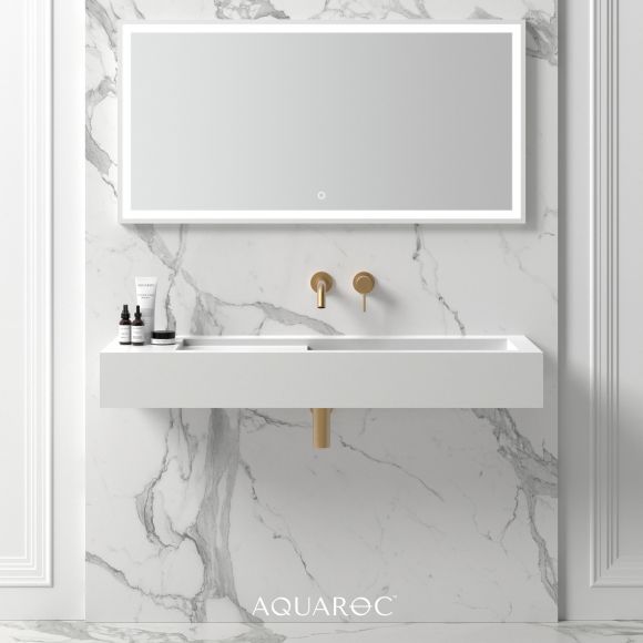 Soleil Solid Surface Stone Resin Wall Hung Basin 1200