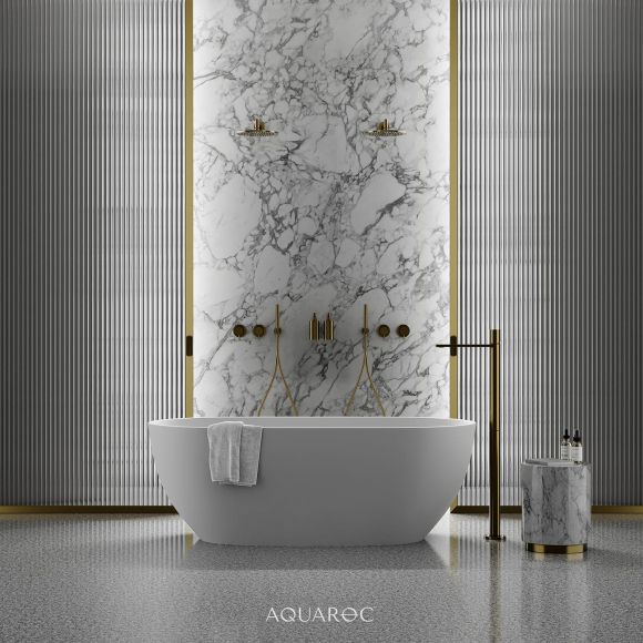 Rivera Solid Surface Stone Resin Freestanding Bath 1500