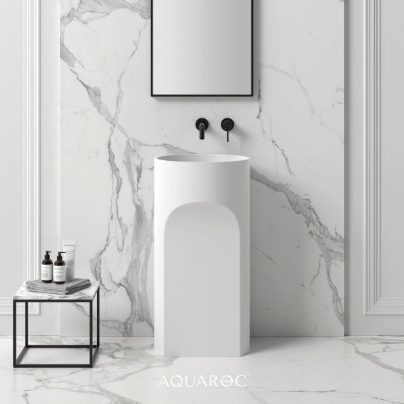 Apollo Solid Surface Stone Resin Freestanding Basin 450