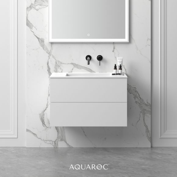One Bathroom Vanity Unit Matte White 800