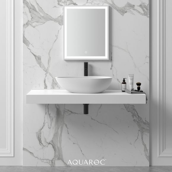 Uovo Solid Surface Stone Resin Counter Top Basin 600