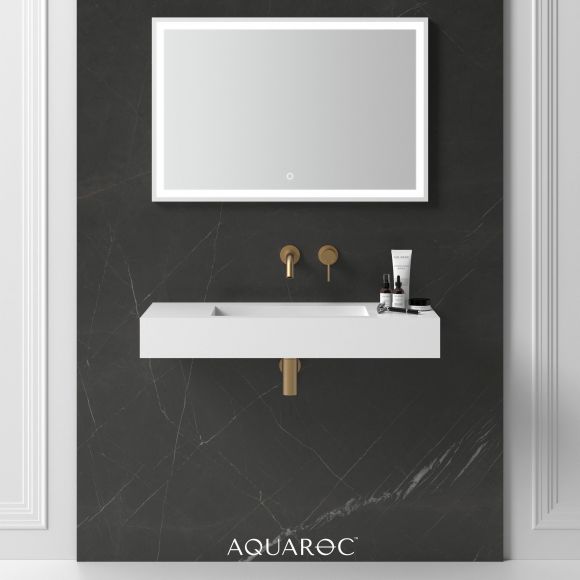 Fiora Solid Surface Stone Resin Wall Hung Basin 900