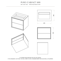 Puro Bathroom Vanity Unit Matte White 600