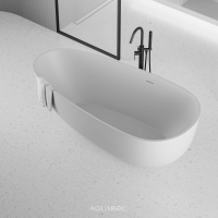 Uovo Solid Surface Stone Resin Freestanding Bath 1700