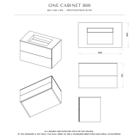 One Bathroom Vanity Unit Matte White 800
