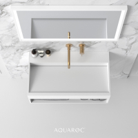 Quadra Solid Surface Stone Resin Wall Hung Basin 800