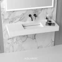 Fiora Solid Surface Stone Resin Wall Hung Basin 1200