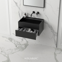 Nero Bathroom Vanity Unit Matte Black 600