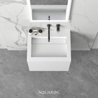 One Bathroom Vanity Unit Matte White 600