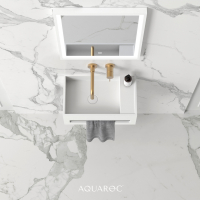 Flow Solid Surface Stone Resin Wall Hung Basin 500