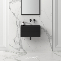 Nero Bathroom Vanity Unit Matte Black 600