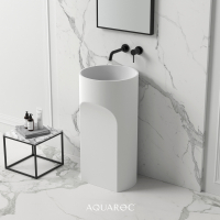 Apollo Solid Surface Stone Resin Freestanding Basin 450