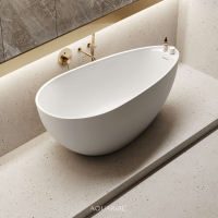 Dove Solid Surface Stone Resin Freestanding Bath 1600