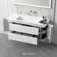 Novello Bathroom Vanity Unit Matte White 1200