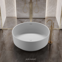 Bellagio Solid Surface Stone Resin Freestanding Round Bath D1350