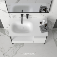 Niche Matte Black Frame Freestanding Bathroom Vanity Unit 900