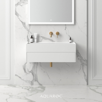 Nero Bathroom Vanity Unit Matte White 900