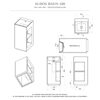 Kudos Solid Surface Stone Resin Freestanding Basin 420