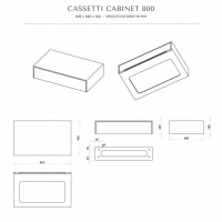 Cassetti Wall Hung Vanity Drawer Unit 800