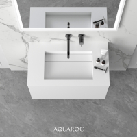 One Bathroom Vanity Unit Matte White 800