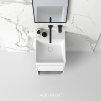 Monza Solid Surface Stone Resin Wall Hung Vanity Unit 400