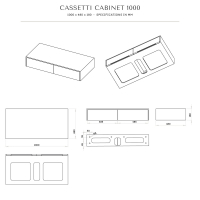 Cassetti Wall Hung Vanity Double Drawer Unit 1000