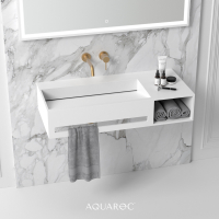 Quadra Solid Surface Stone Resin Wall Hung Basin 1000