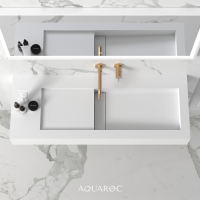 Soleil Solid Surface Stone Resin Wall Hung Basin 1200