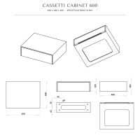 Cassetti Wall Hung Vanity Drawer Unit 600