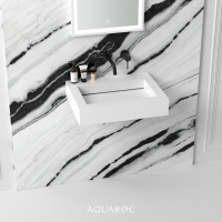 Fiora Solid Surface Stone Resin Wall Hung Basin 600