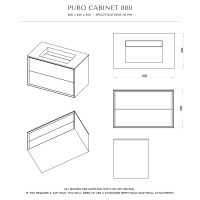 Puro Bathroom Vanity Unit Matte White 800