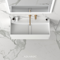 Nero Bathroom Vanity Unit Matte White 900