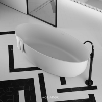 Enzo Solid Surface Stone Resin Freestanding Bath 1650